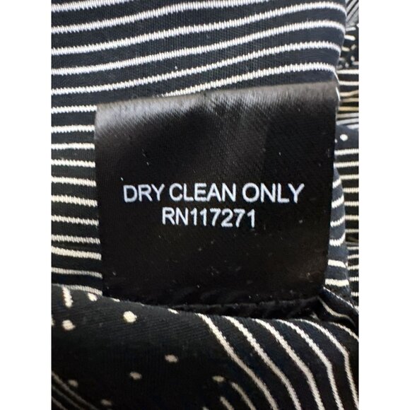 Hilton Hollis Black & White Striped Long Sleeve Blouse w/Abstract Dot Pattern - Picture 10 of 10